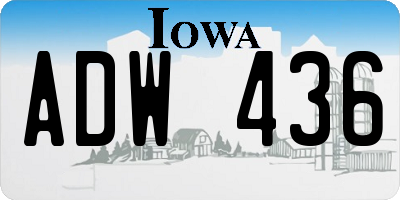 IA license plate ADW436