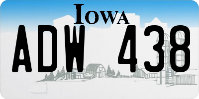 IA license plate ADW438