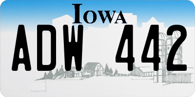IA license plate ADW442