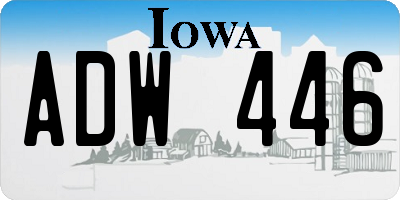 IA license plate ADW446