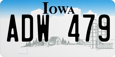 IA license plate ADW479