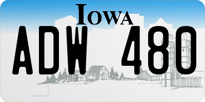 IA license plate ADW480