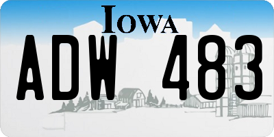 IA license plate ADW483