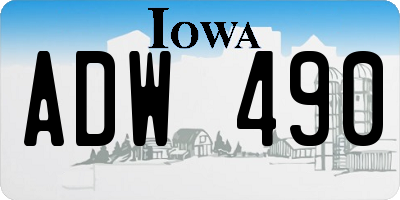 IA license plate ADW490