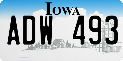 IA license plate ADW493
