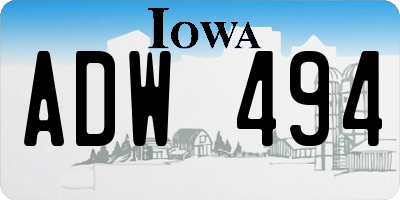 IA license plate ADW494