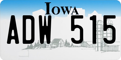 IA license plate ADW515
