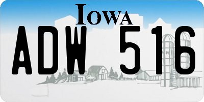 IA license plate ADW516