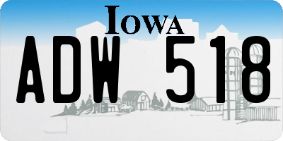 IA license plate ADW518