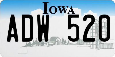 IA license plate ADW520