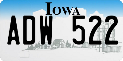 IA license plate ADW522