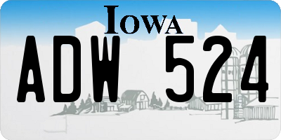 IA license plate ADW524