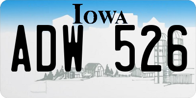 IA license plate ADW526