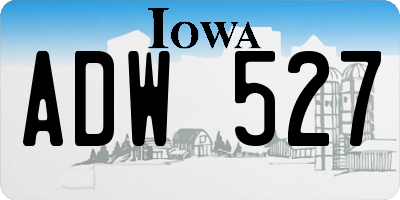 IA license plate ADW527