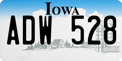 IA license plate ADW528