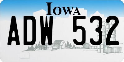 IA license plate ADW532