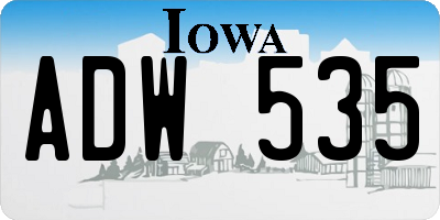 IA license plate ADW535