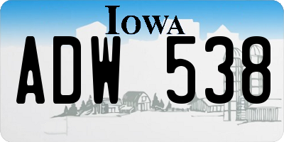 IA license plate ADW538