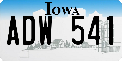 IA license plate ADW541
