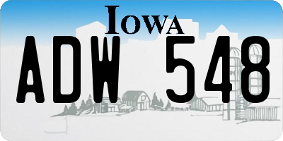 IA license plate ADW548