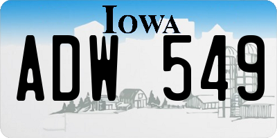 IA license plate ADW549