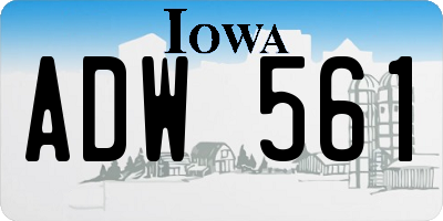 IA license plate ADW561