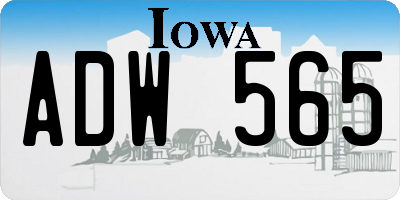 IA license plate ADW565