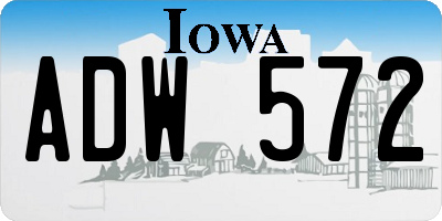 IA license plate ADW572