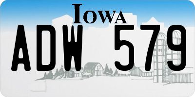 IA license plate ADW579