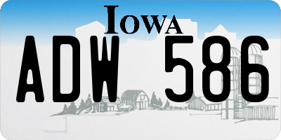 IA license plate ADW586