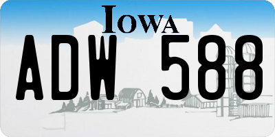IA license plate ADW588