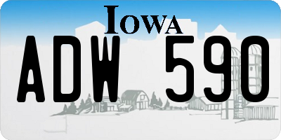 IA license plate ADW590