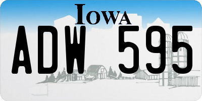 IA license plate ADW595