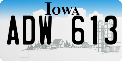 IA license plate ADW613