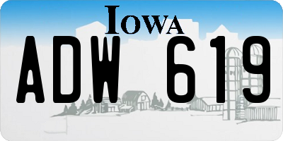 IA license plate ADW619