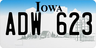 IA license plate ADW623