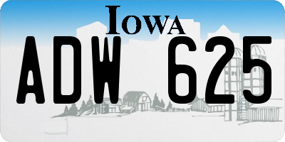 IA license plate ADW625
