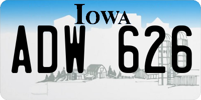 IA license plate ADW626