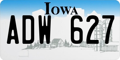 IA license plate ADW627