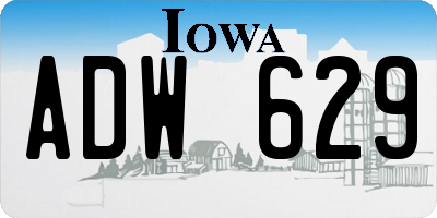 IA license plate ADW629
