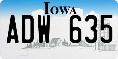 IA license plate ADW635