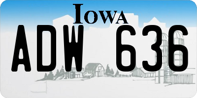 IA license plate ADW636