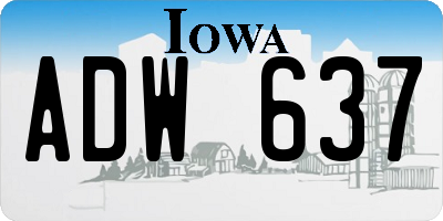 IA license plate ADW637