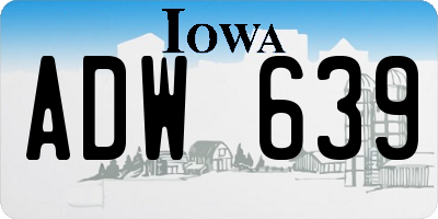 IA license plate ADW639