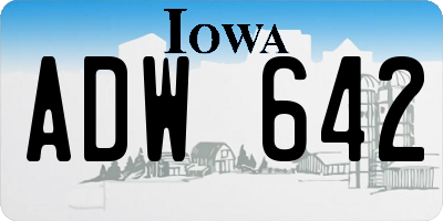 IA license plate ADW642