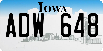 IA license plate ADW648