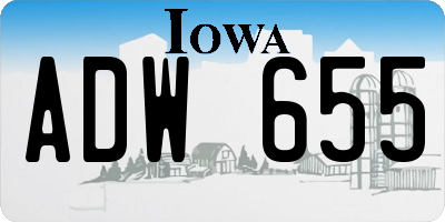 IA license plate ADW655