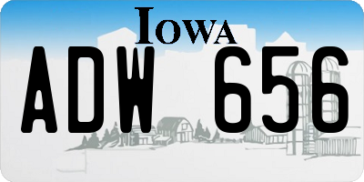 IA license plate ADW656