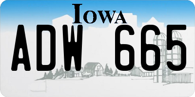 IA license plate ADW665