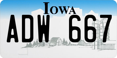 IA license plate ADW667